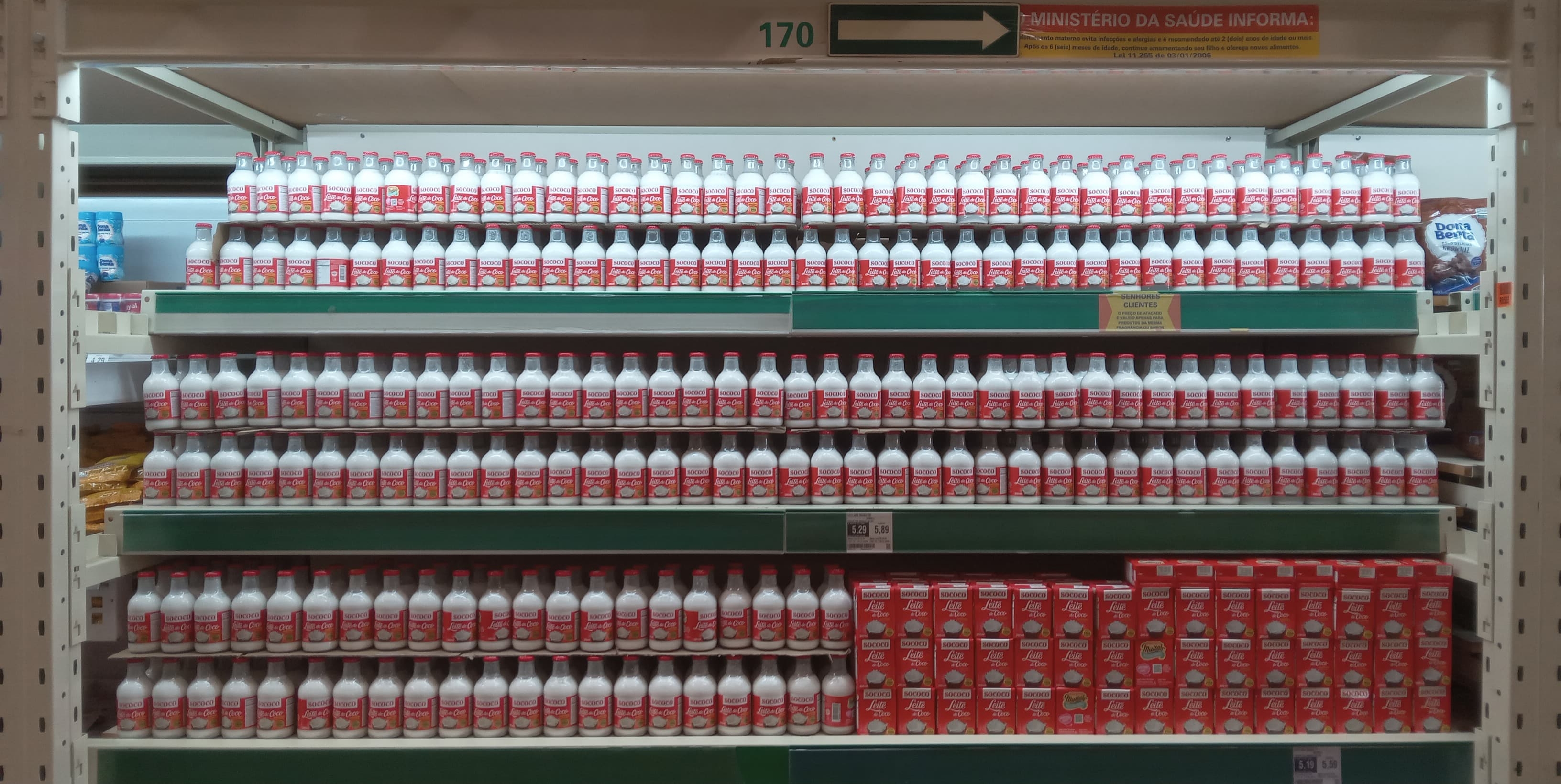 imagem do abastecimento do leite de coco sococo